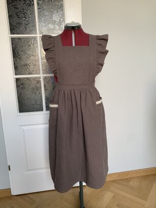 Fartuszek lniany mokka